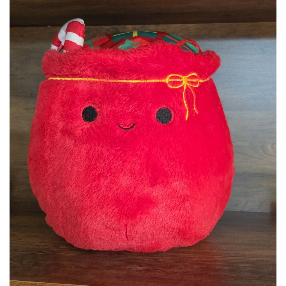 Squishmallows FuzzAMallow 12" Lowell Red Sack of Plush Christmas Toys